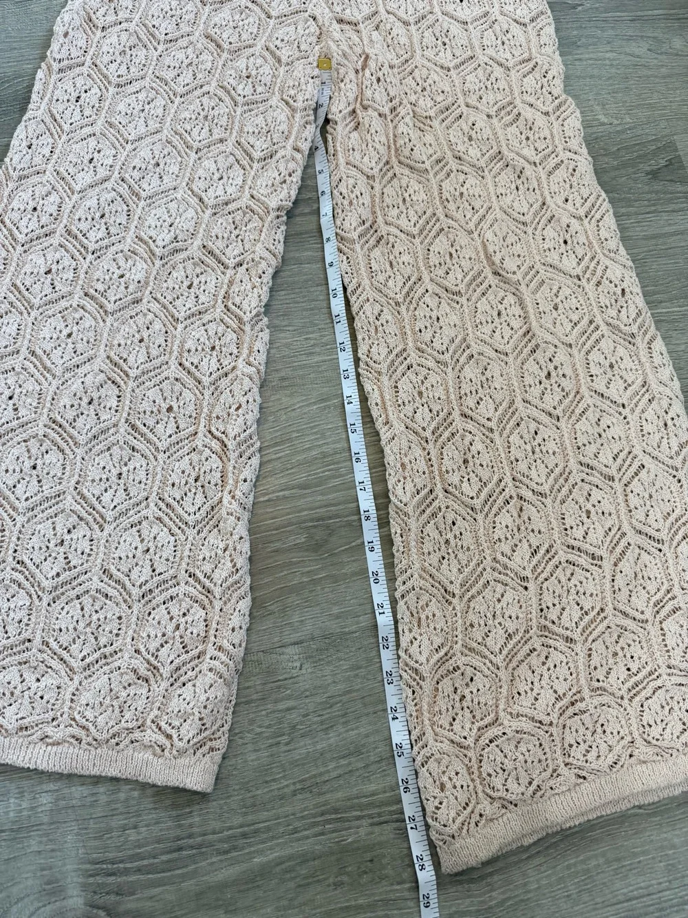 Crochet Wide-Leg Beach Vacation Pants - bathing suit cover-up sheer‎